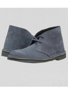 Clarks Women's Original Desert Boot Ankle Boot, Blue Grey Suede, Size 7.5